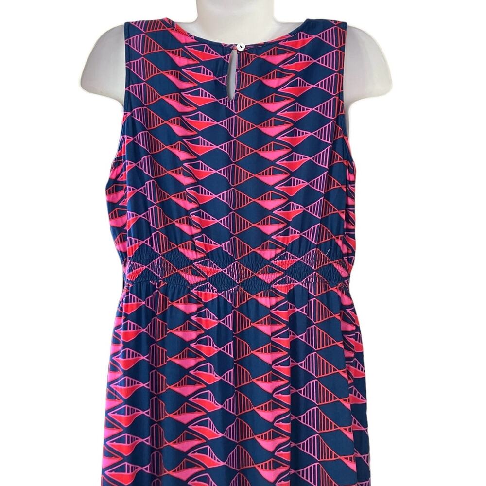 Escapada Women's Multicolor Keyhole Geometric Sleeveless Maxi Dress | Size L - Picture 5 of 10